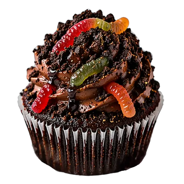 Dirt-N-Worms cupcake from Bakers Boutique