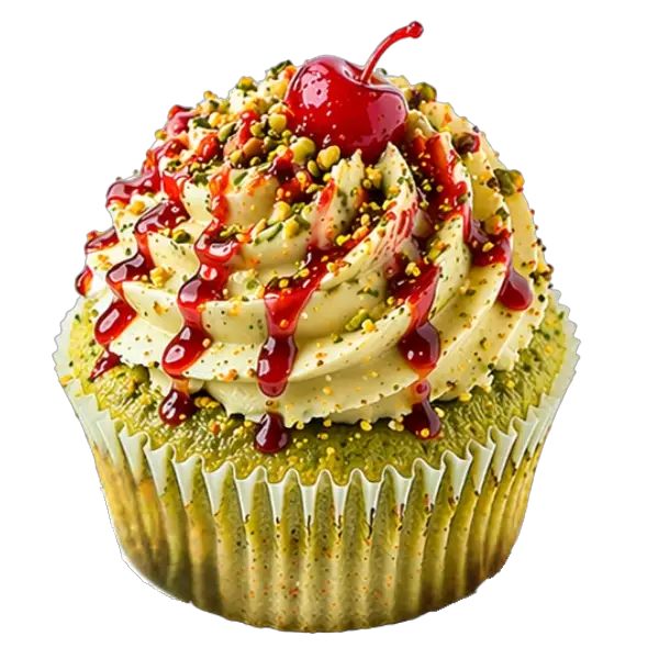 Pistachio Cherry Pistachio Cherry cupcake from Bakers Boutique