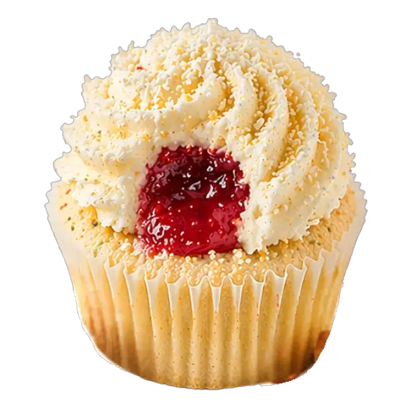 Raspberry Filled White cupcake from Bakers Boutique