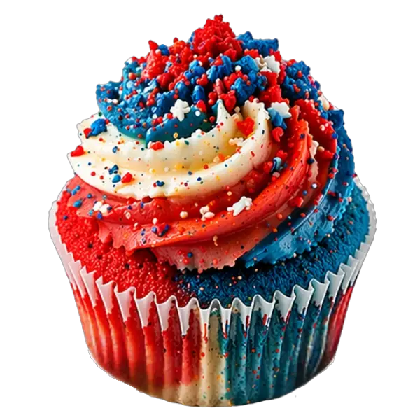 Red White And Blue Velvet cupcake from Bakers Boutique