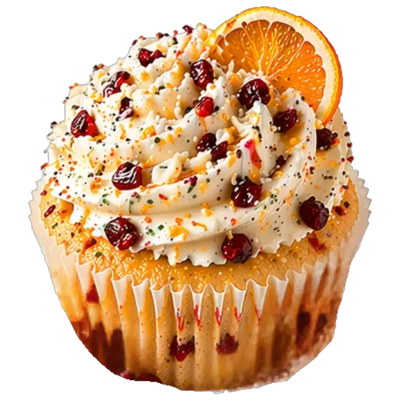 White Chocolate Cranberry Orange cupcake from Bakers Boutique