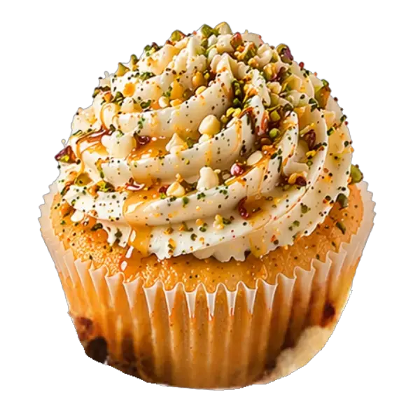 White Chocolate Honey Pistachio cupcake from Bakers Boutique
